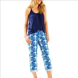 NWT Lilly Pulitzer Cocoanut Walk Crop Pants (6)